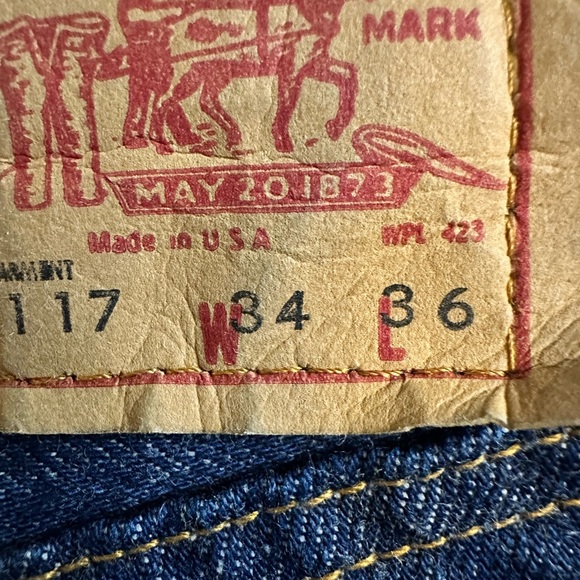 Levi’s 501 Vintage made in the USA Jeans.  Sz 34x36 - Picture 3 of 6
